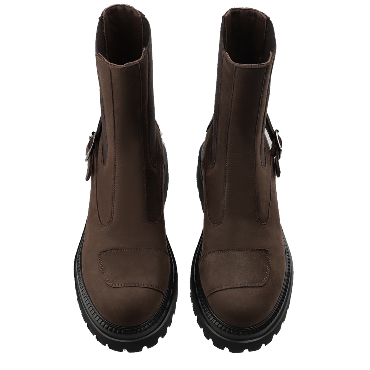 COPENHAGEN Boots aus Leder - Nabuc Chocolate