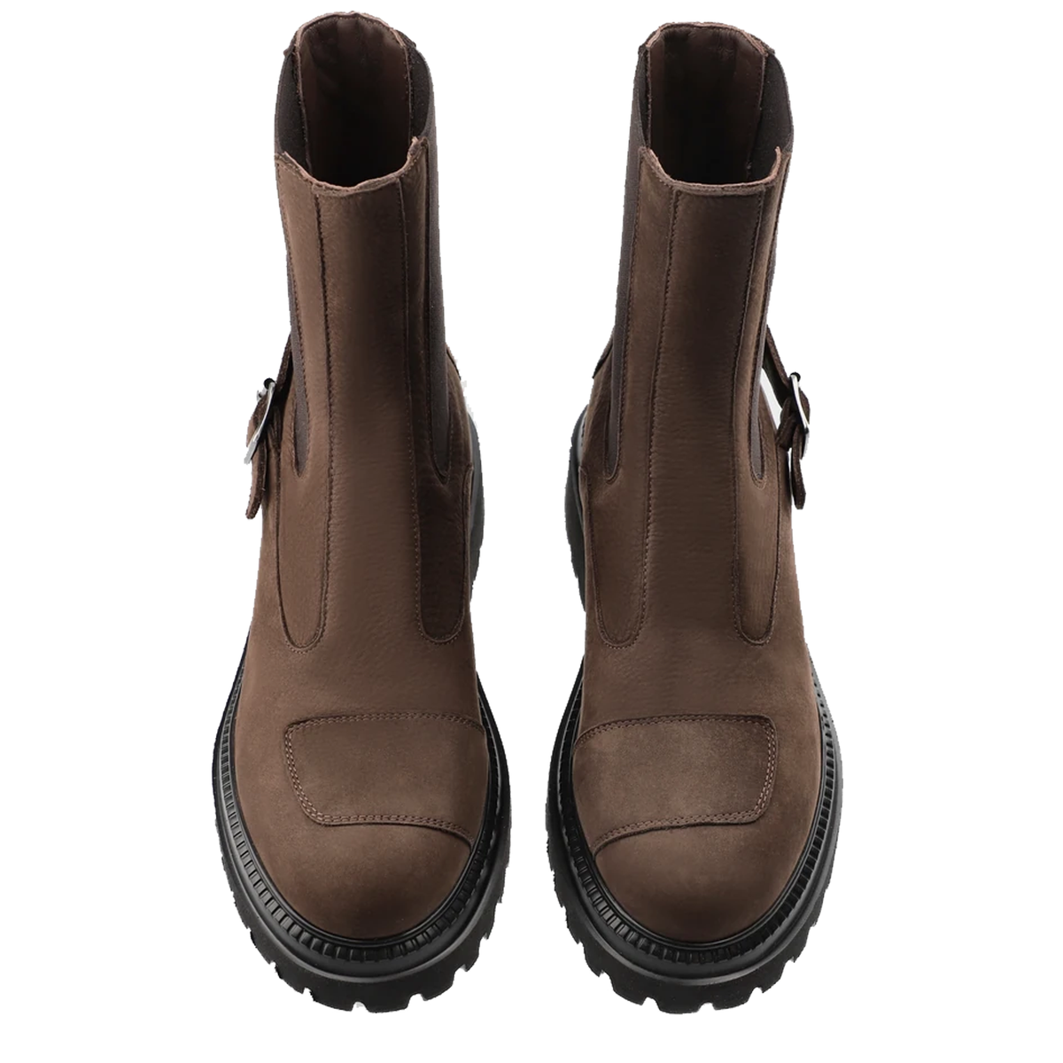 COPENHAGEN Boots aus Leder - Nabuc Chocolate