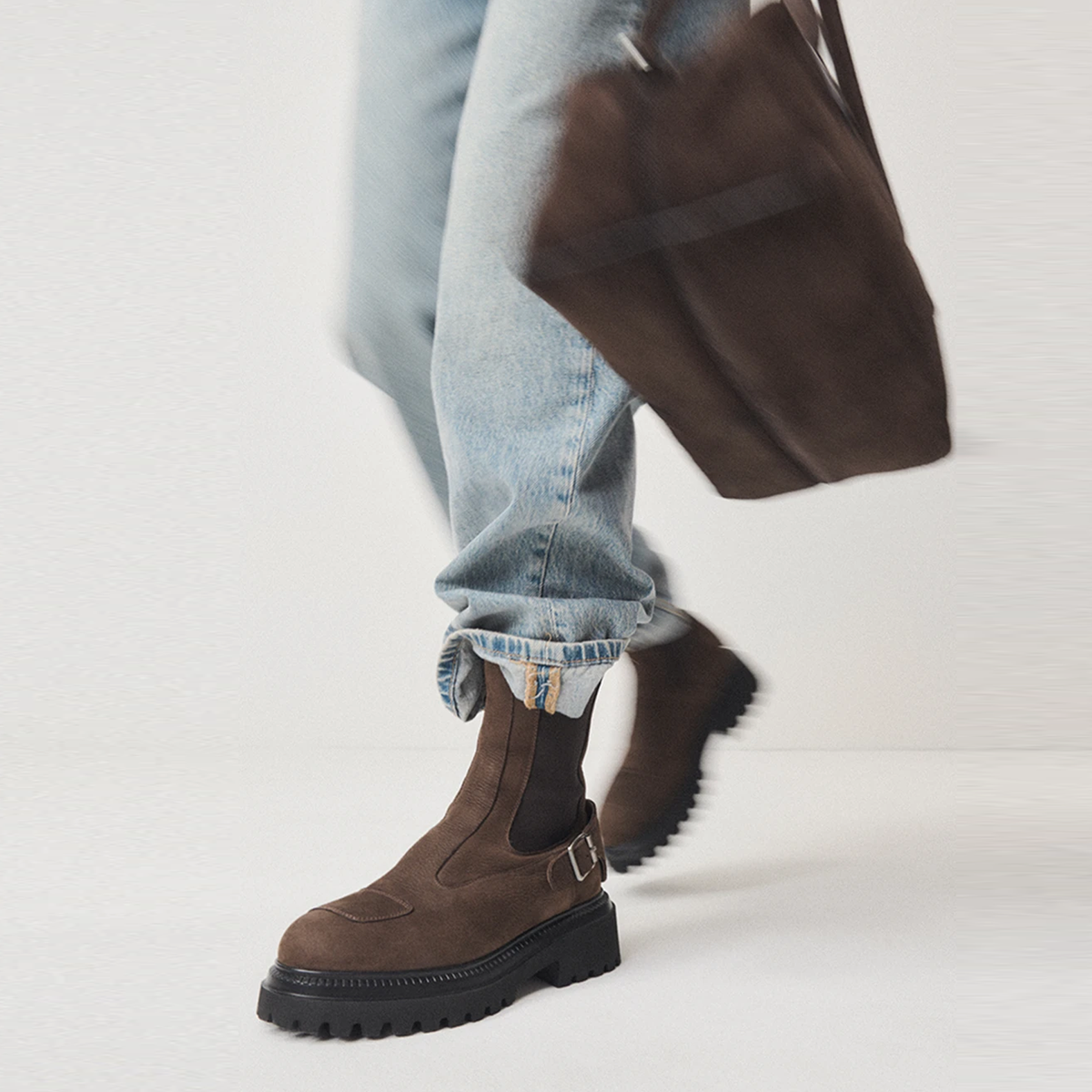 COPENHAGEN Boots aus Leder - Nabuc Chocolate