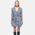 dondup-kleid-v-neck-cache-coeur-volants-blau-beige-gemustert-da371-003-2