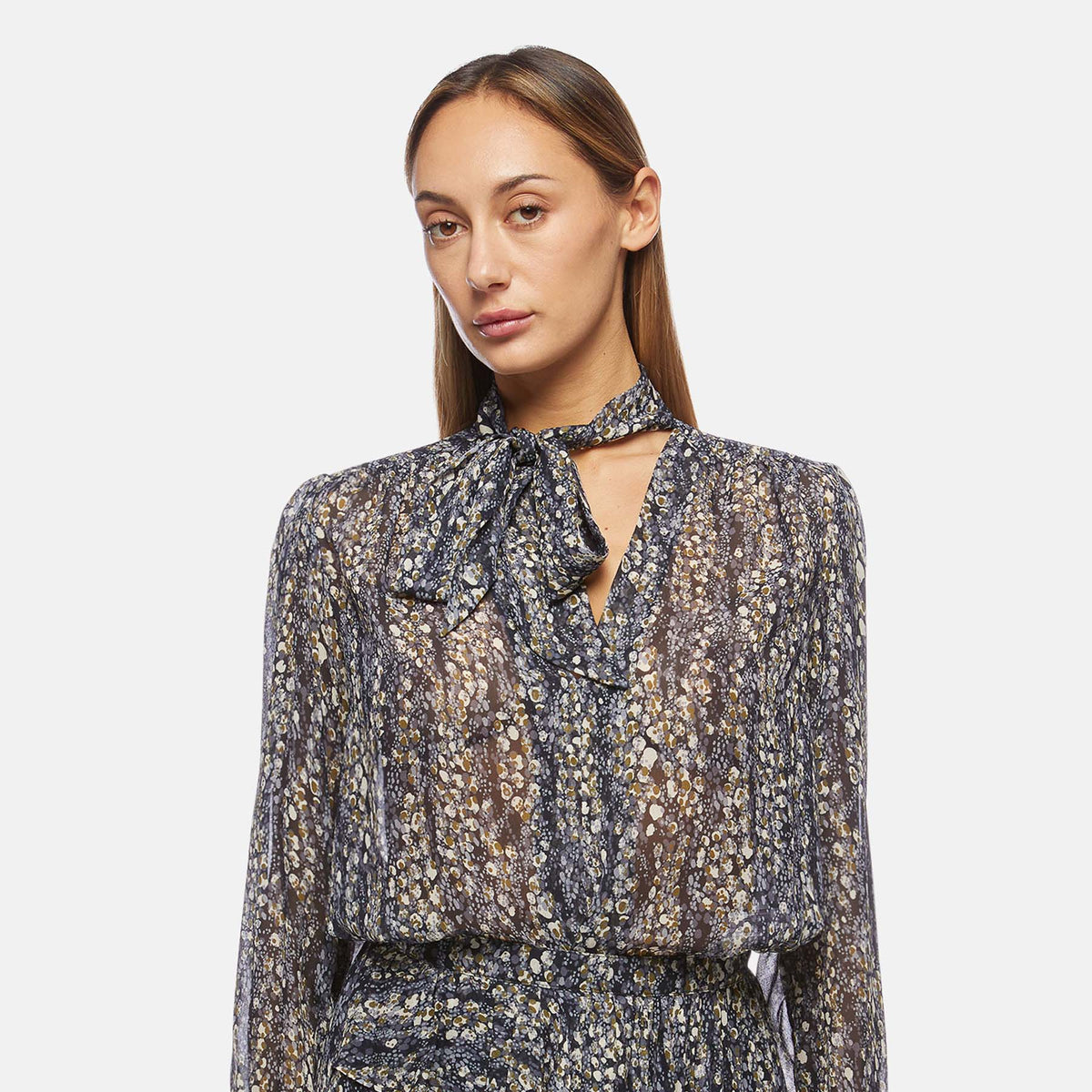 dondup-schluppenbluse-bluse-blau-beige-gemustert-dc325-999-2