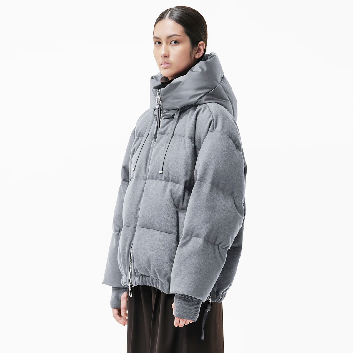 DUNO Daunenjacke HEKA mit Kapuze - Grau