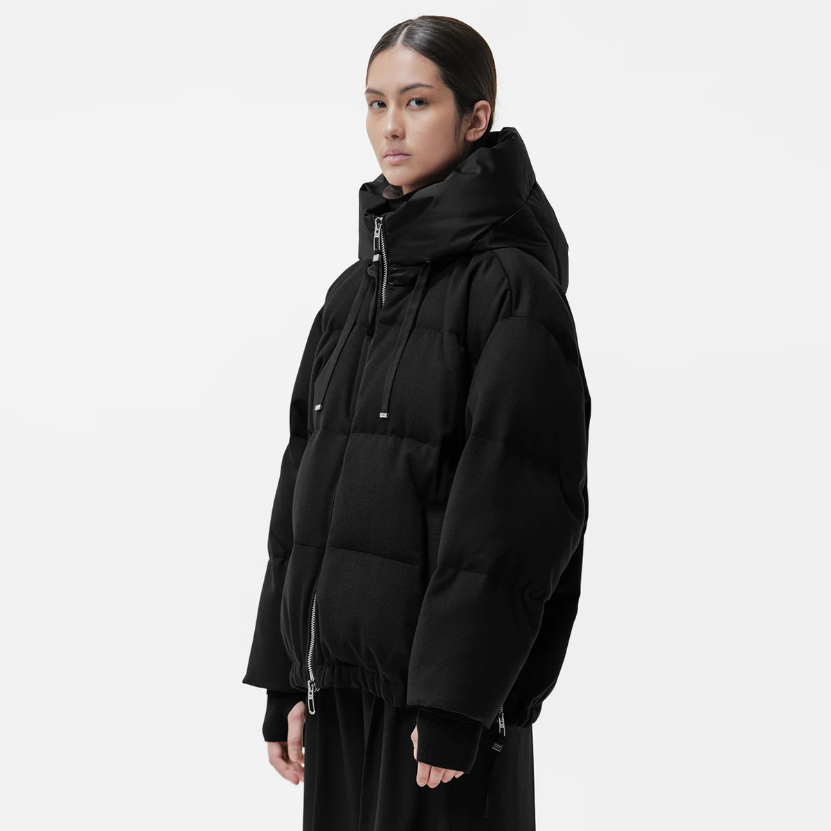 DUNO Daunenjacke HEKA mit Kapuze - Schwarz