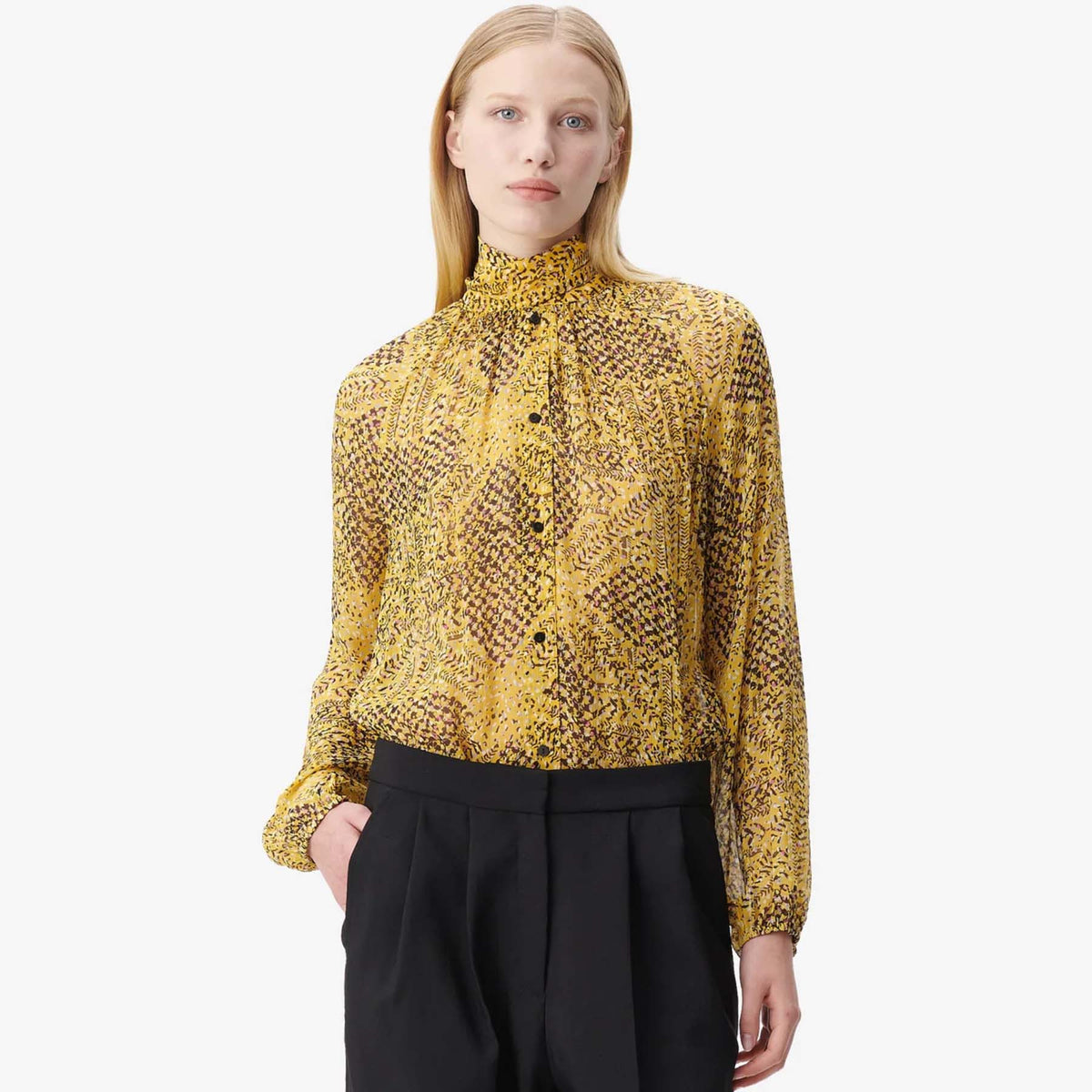lala-berlin-bluse-brooks-gelb-gemustert-heritage-star-yellow-2
