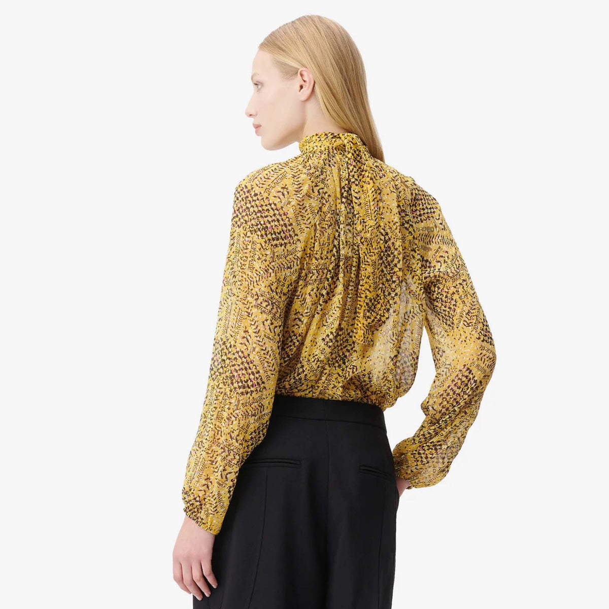 lala-berlin-bluse-brooks-gelb-gemustert-heritage-star-yellow-3