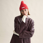 LE BONNET Mütze LOGO aus Wolle - Rot – Foto 2