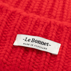 LE BONNET Mütze LOGO aus Wolle - Rot – Foto 3