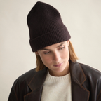 LE BONNET Strickmütze aus Wolle - Braun