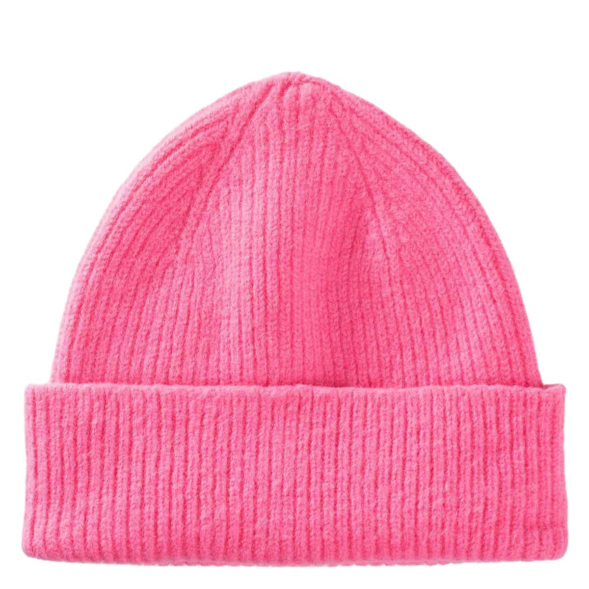 LE BONNET Strickmütze aus Wolle in Pink - Vorderansicht
