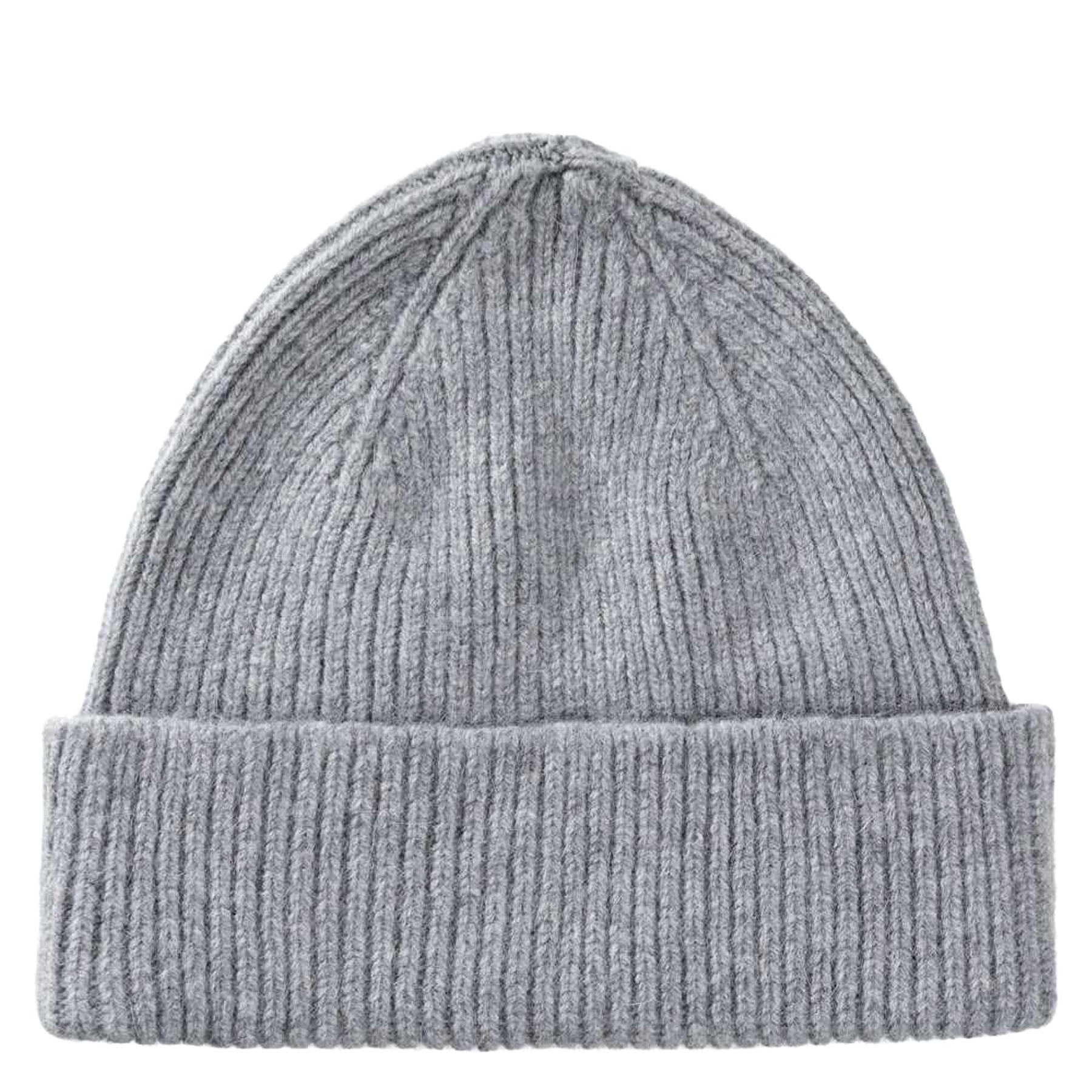LE BONNET Strickmütze aus Wolle in Grau - Vorderansicht