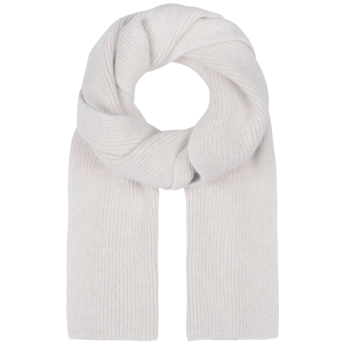 LE BONNET Strickschal aus Wolle - Hellgrau