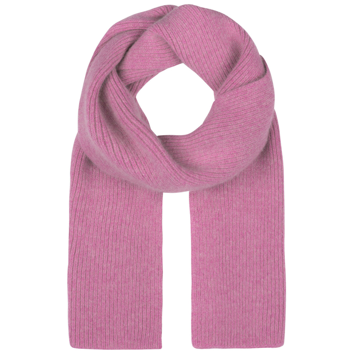 LE BONNET Strickschal aus Wolle Damen in Rosa - Vorderansicht