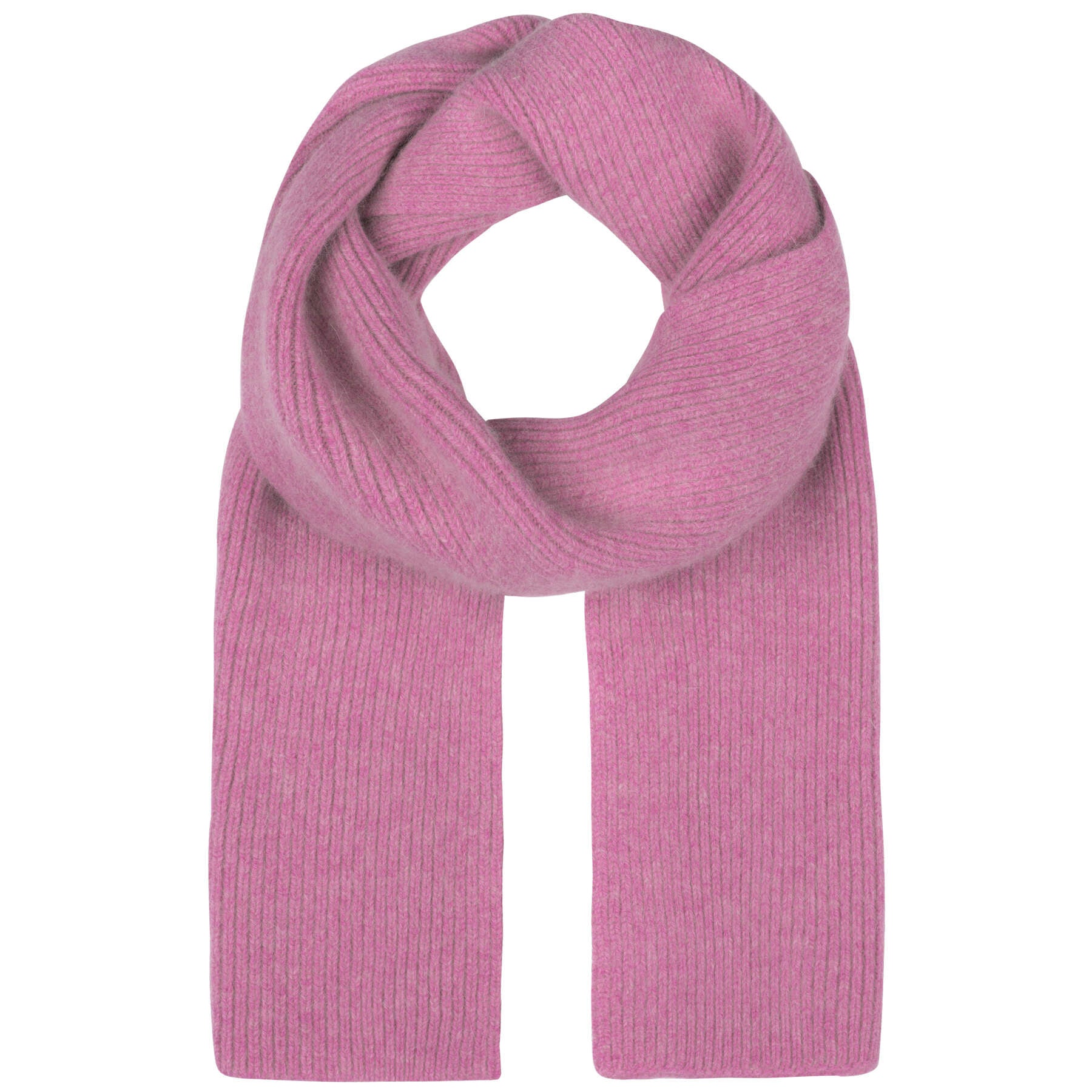 LE BONNET Strickschal aus Wolle Damen in Rosa - Vorderansicht