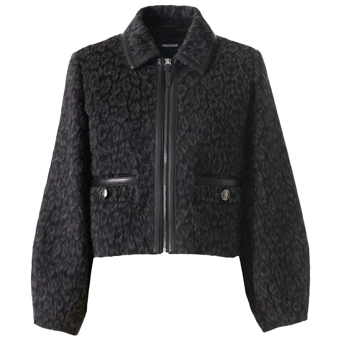 MACKAGE Jacke LORAH mit Alpaka Damen in Schwarz - Vorderansicht