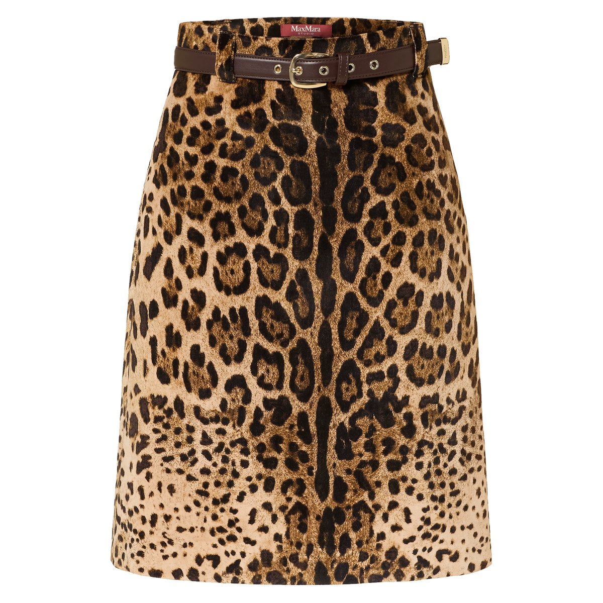 MAX MARA STUDIO Trapez-Rock FALANGE aus Baumwolle - Braun