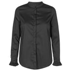 MOS MOSH Bluse MATTIE mit Baumwolle Damen in Schwarz - Vorderansicht