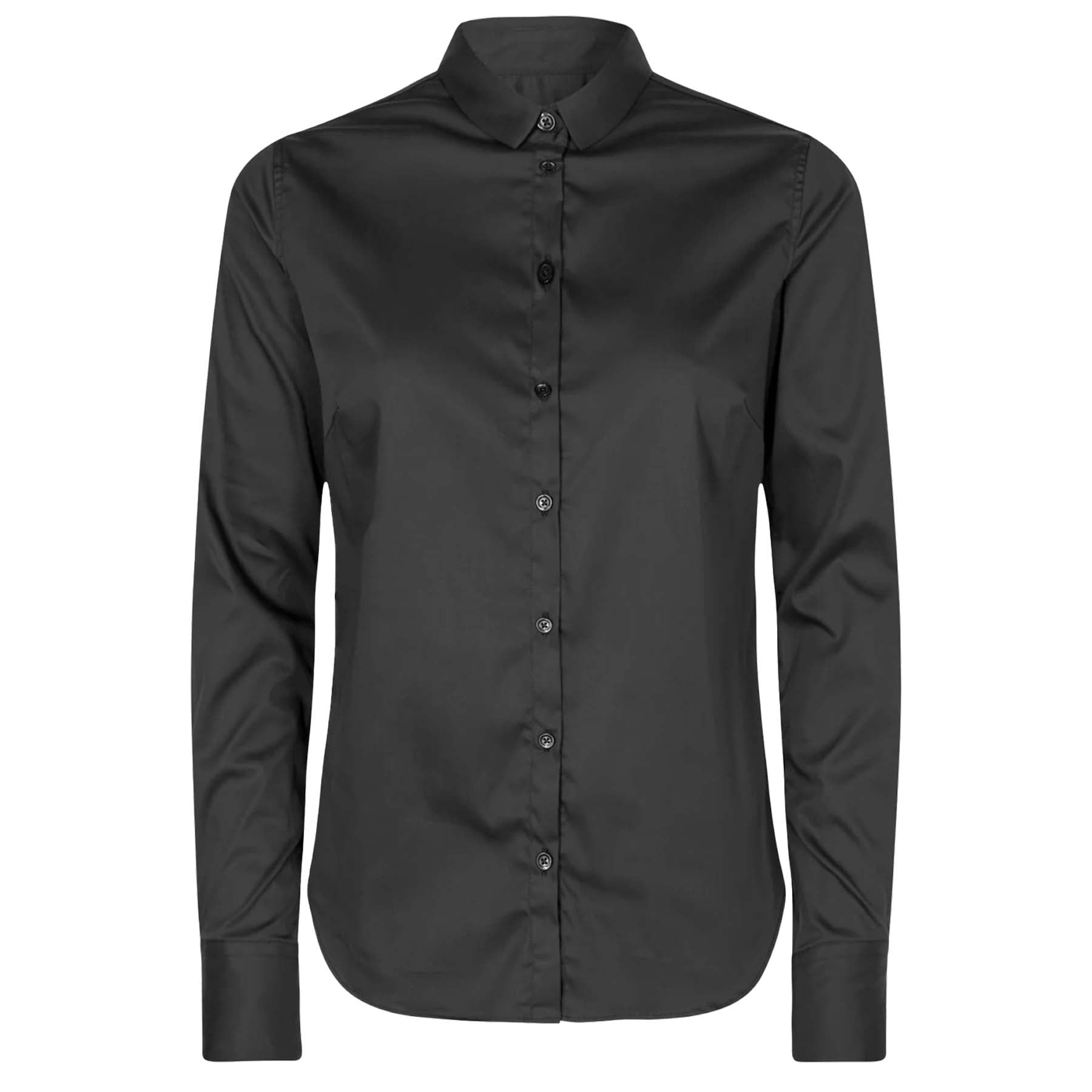 MOS MOSH Bluse TILDA mit Baumwolle Damen in Schwarz - Vorderansicht