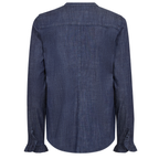 MOS MOSH Bluse MATTIE DENIM mit Baumwolle Damen in Blau - Rückansicht