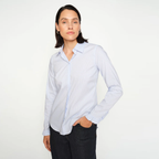 MOS MOSH Bluse MATTIE FLIP STRIPE mit Baumwolle Damen in Blau - Seitenansicht