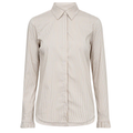 MOS MOSH Bluse MATTIE FLIP STRIPE mit Baumwolle Damen in Beige - Vorderansicht