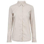 MOS MOSH Bluse MATTIE FLIP STRIPE mit Baumwolle Damen in Beige - Vorderansicht