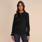 MOS MOSH Bluse MATTIE mit Baumwolle Damen in Schwarz - Seitenansicht
