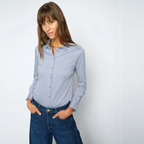 MOS MOSH Bluse TINA aus Baumwolle - Blau