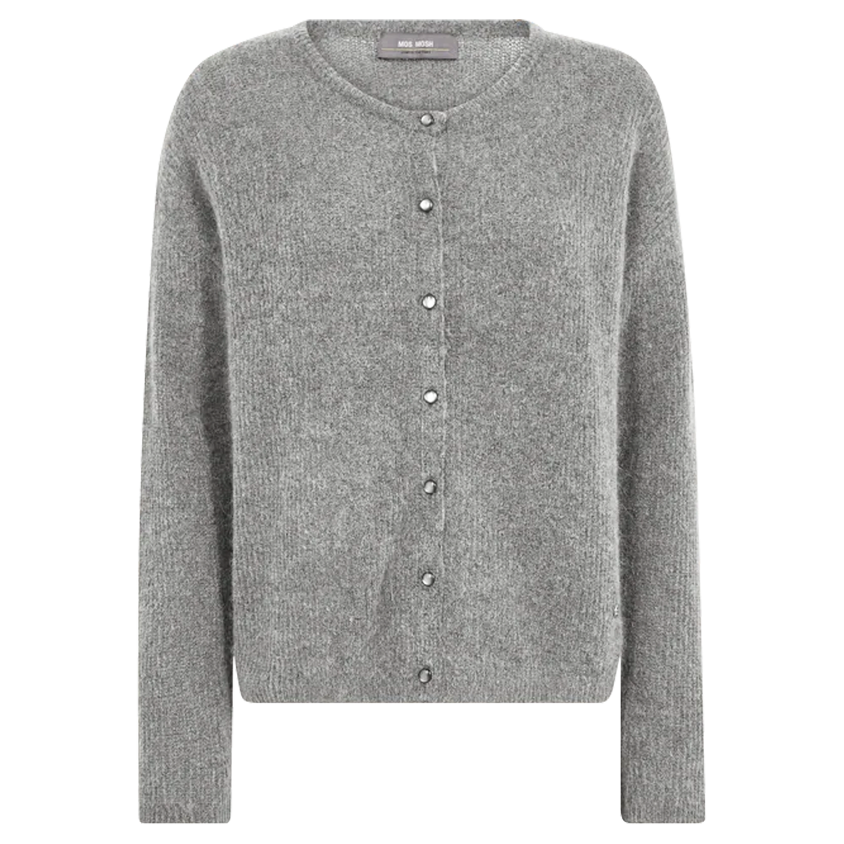 MOS MOSH Strickjacke ALMINE mit Alpaka - Grau – Foto 1