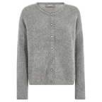 MOS MOSH Strickjacke ALMINE mit Alpaka - Grau – Foto 1