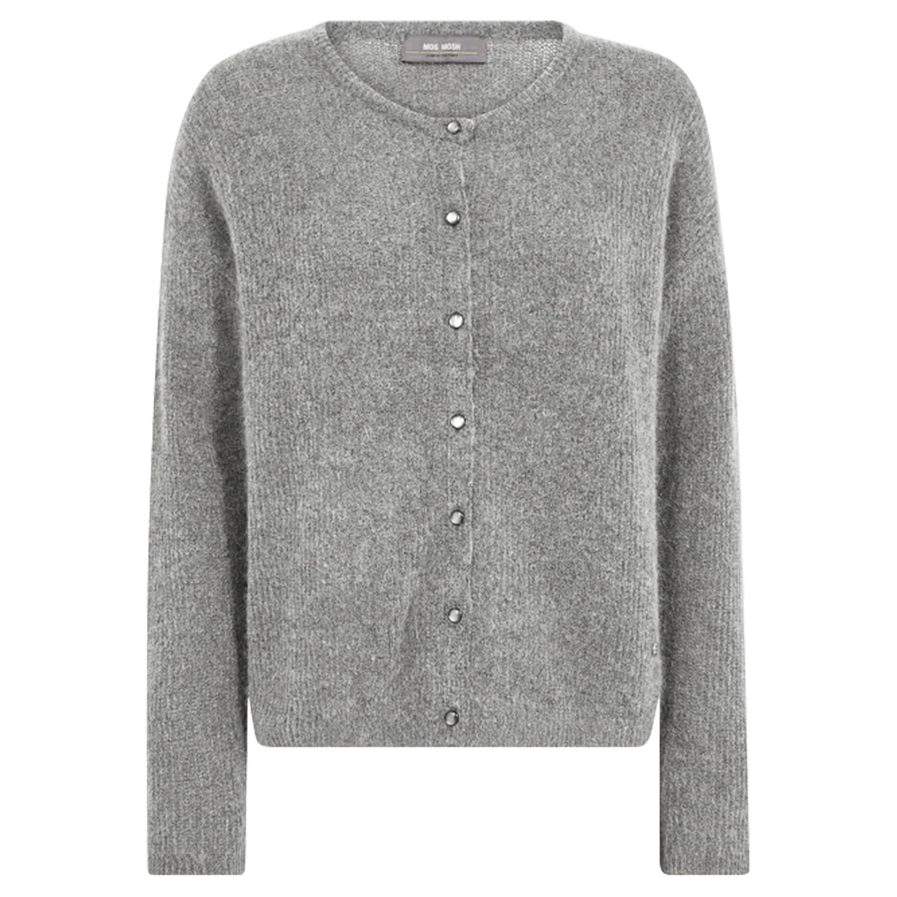 MOS MOSH Strickjacke ALMINE mit Alpaka - Grau – Foto 1