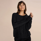 MOS MOSH Strickjacke ALMINE mit Alpaka - Schwarz – Foto 3