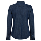 MOS MOSH Bluse MATTIE FLIP mit Baumwolle Damen in Blau - Rückansicht