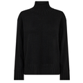 MOS MOSH Rollkragenpullover AIMA mit Kaschmir Damen in Schwarz - Vorderansicht