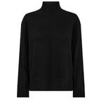 MOS MOSH Rollkragenpullover AIMA mit Kaschmir Damen in Schwarz - Vorderansicht