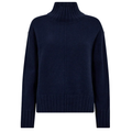 MOS MOSH Rollkragenpullover AIMA mit Kaschmir Damen in Blau - Vorderansicht