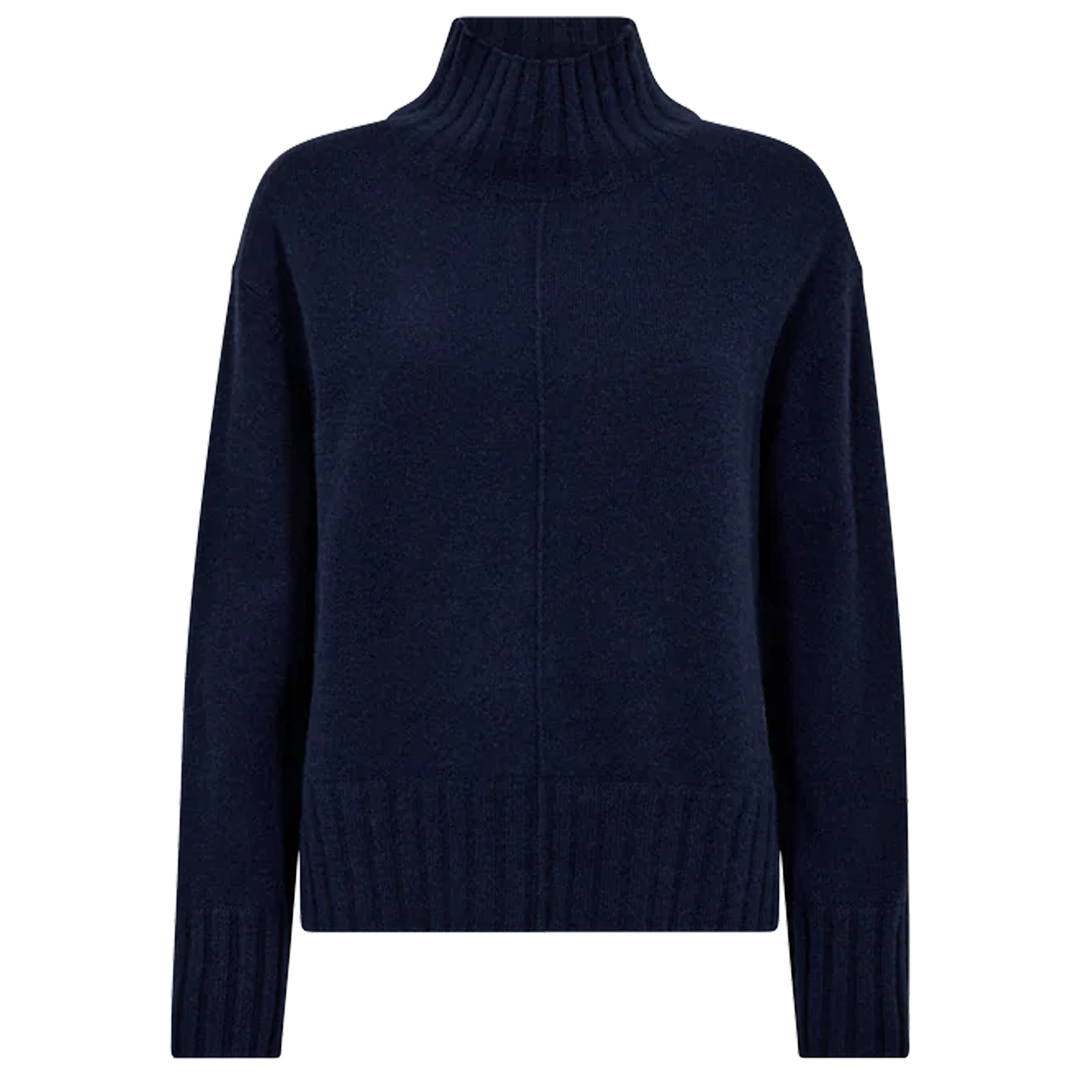 MOS MOSH Rollkragenpullover AIMA mit Kaschmir Damen in Blau - Vorderansicht