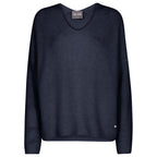 MOS MOSH Pullover THORA mit Alpaka Damen in Blau - Vorderansicht