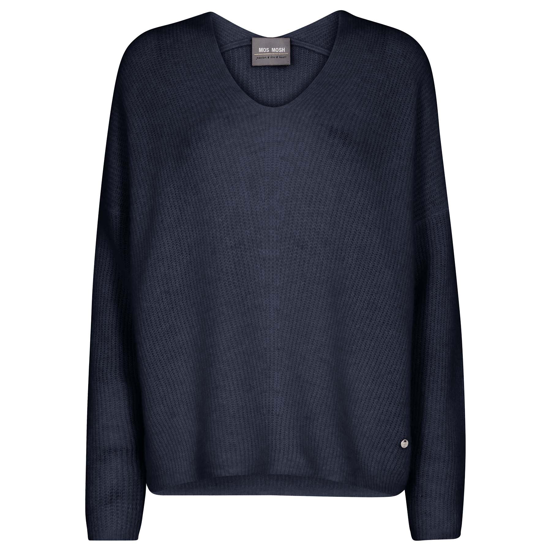 MOS MOSH Pullover THORA mit Alpaka Damen in Blau - Vorderansicht