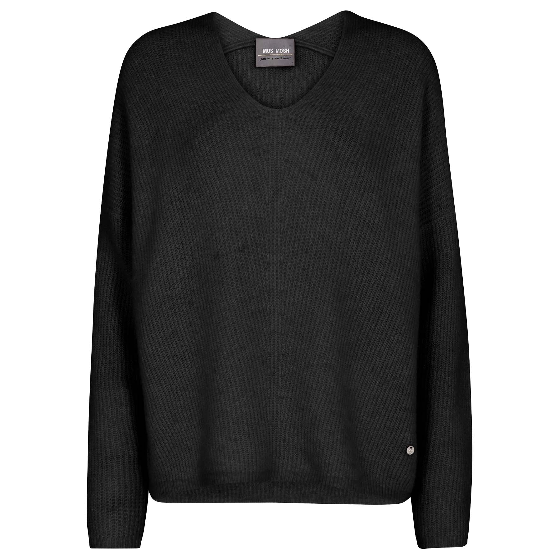 MOS MOSH Pullover THORA mit Alpaka Damen in Schwarz - Vorderansicht