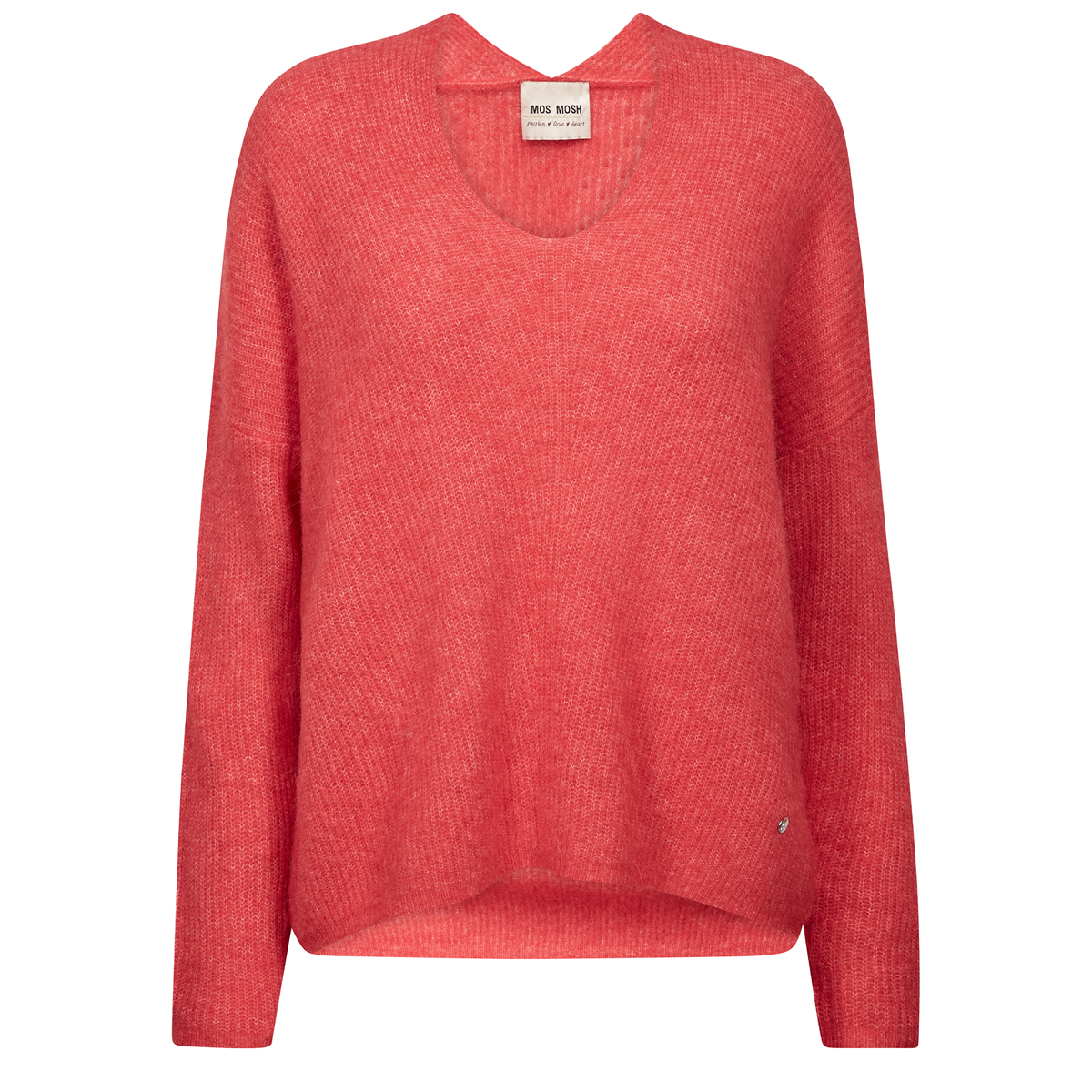 MOS MOSH Pullover THORA mit Alpaka - Watermelon