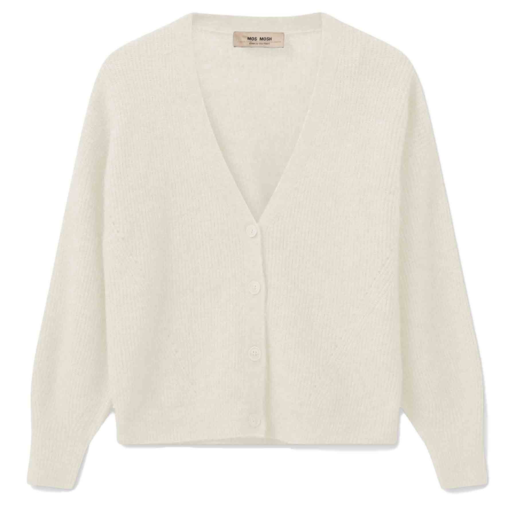 MOS MOSH Strickjacke THORA mit Alpakawolle Damen in Beige - Vorderansicht