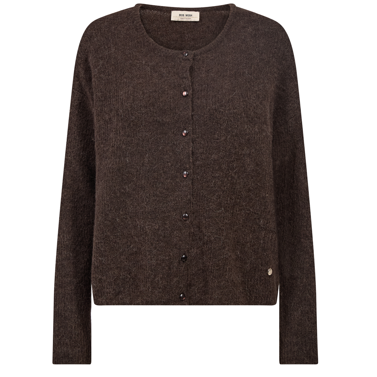 MOS MOSH Strickjacke ALMINE mit Alpaka - Braun