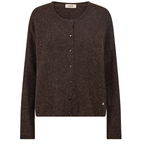 MOS MOSH Strickjacke ALMINE mit Alpaka - Braun