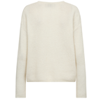 MOS MOSH Strickjacke ALMINE mit Alpaka - Ecru