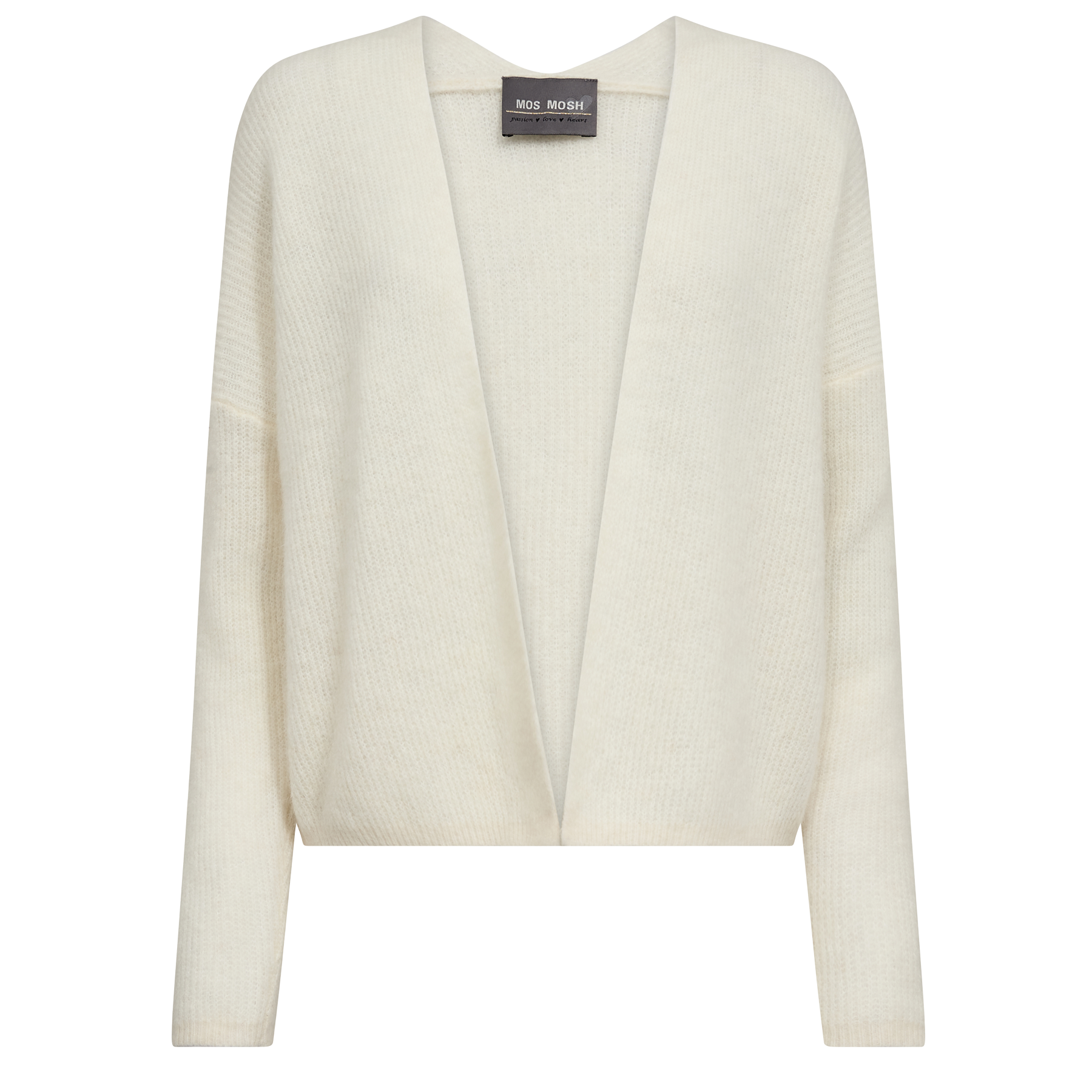 MOS MOSH Strickjacke THORA mit Alpaka - Ecru