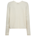 MOS MOSH Strickjacke THORA mit Alpaka - Ecru