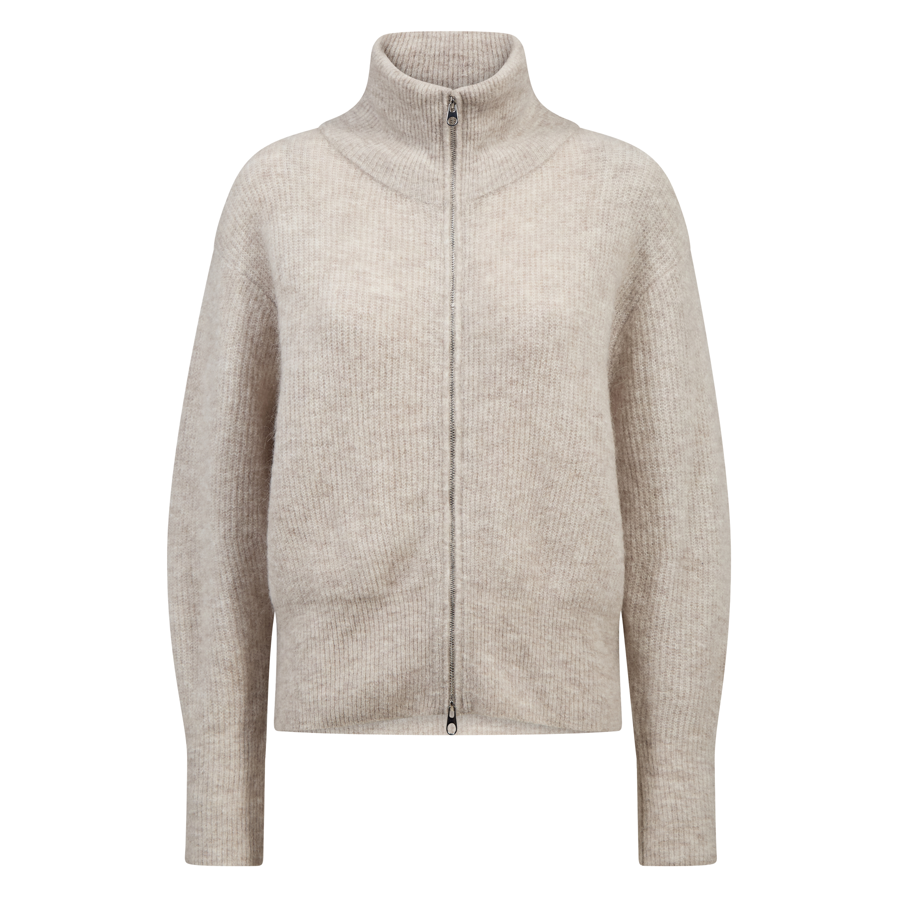 MOS MOSH Cardigan THORA mit Alpaka - Feather Gray