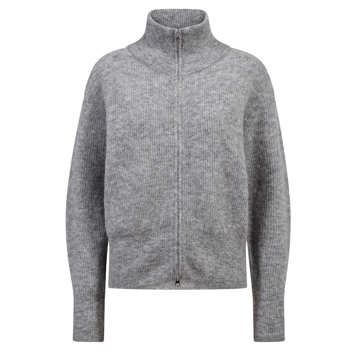 MOS MOSH Cardigan THORA mit Alpaka - Grey Melange