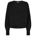 MOS MOSH Strickjacke THORA mit Alpakawolle Damen in Schwarz - Vorderansicht