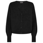 MOS MOSH Strickjacke THORA mit Alpakawolle Damen in Schwarz - Vorderansicht